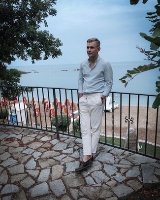 Как носить топсайдеры с брюками чинос