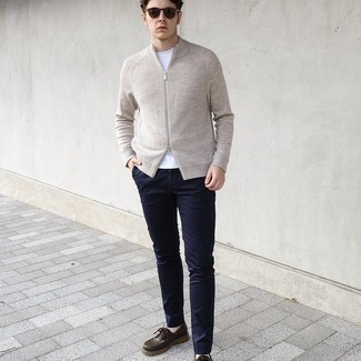 Как носить топсайдеры с брюками чинос