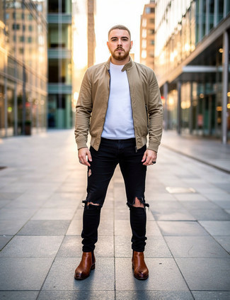 Как носить бомбер с ботинками челси мужчине