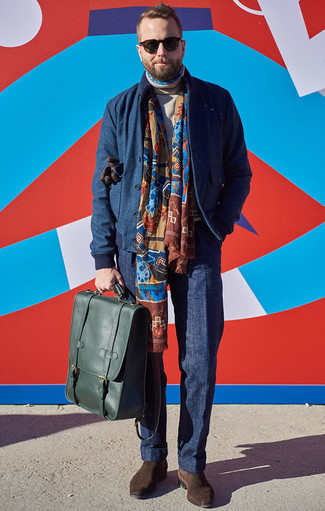 Как носить бомбер с классическими брюками мужчине