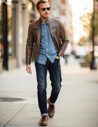 Как носить бомбер с джинсами мужчине