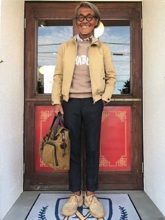 Как носить бомбер с свитшотем мужчине