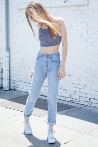 С чем носить джинсы-бойфренды