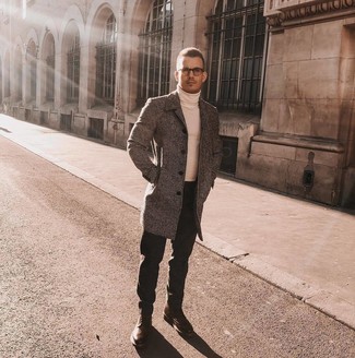 Как носить ботинки броги с водолазкой