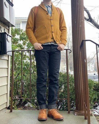 Как носить броги с кардиганом