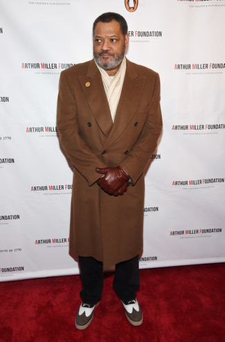 Как носить броги с длинным пальто