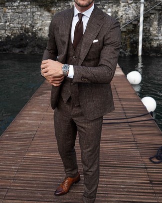 Как носить броги с костюмом-тройкой