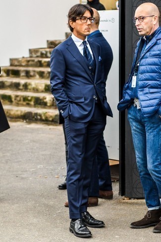 Как носить броги с костюмом-тройкой