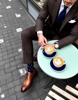 Как носить броги с жилетом