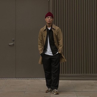 С чем носить коричневые кроссовки мужчине