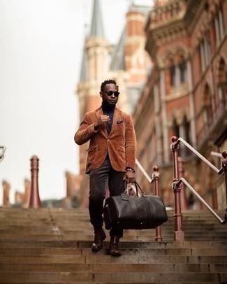 Какие повседневные ботинки носить с коричневым пиджаком мужчине