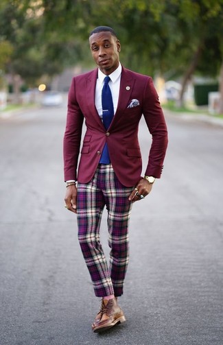 Какие пиджаки носить с коричневыми ботинками броги