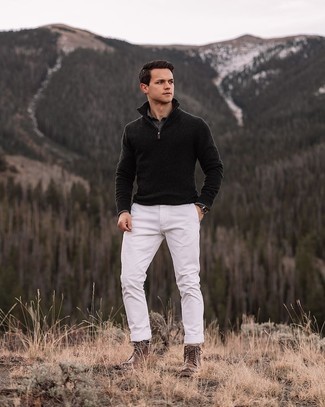 Какие брюки чинос носить с коричневыми ботинками броги