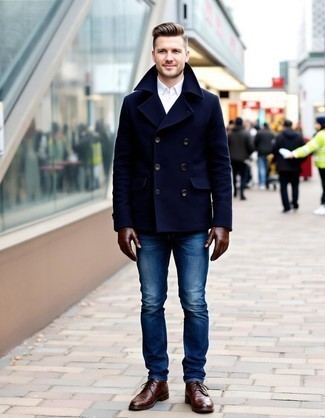 Какое полупальто носить с коричневыми ботинками броги