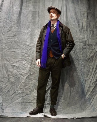 Какие кардиганы носить с коричневыми брогами