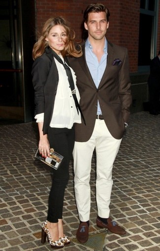 С чем носить коричневый ремень из плотной ткани мужчине