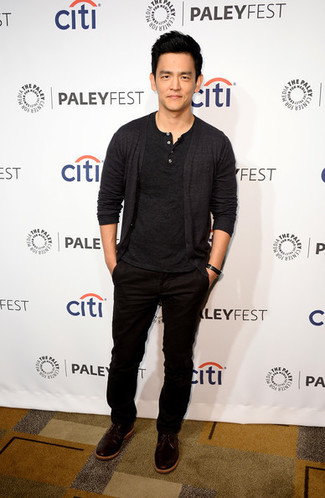 Какие туфли дерби носить с коричневым кардиганом