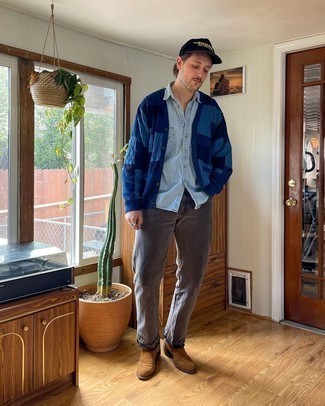 Какие кардиганы носить с коричневыми ботинками челси мужчине