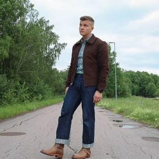 Какие джинсы носить с коричневыми ботинками челси мужчине