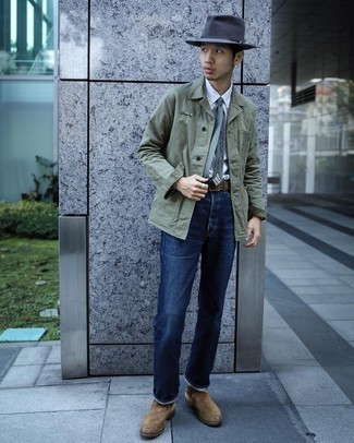 Какие джинсы носить с коричневыми ботинками челси мужчине