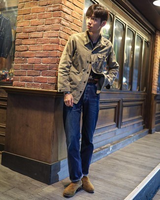 Какие джинсы носить с коричневыми ботинками челси мужчине