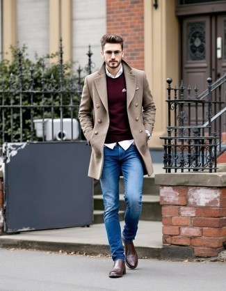 Какие джинсы носить с коричневыми ботинками челси мужчине