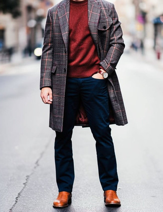 С чем носить коричневые ботинки челси мужчине