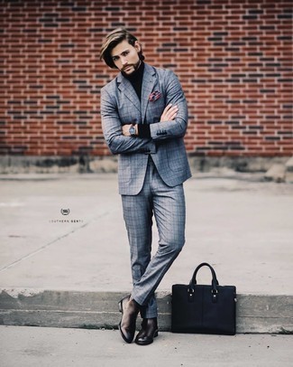 Какие костюмы носить с коричневыми ботинками челси