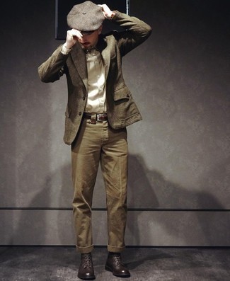 Какие пиджаки носить с коричневыми брюками чинос