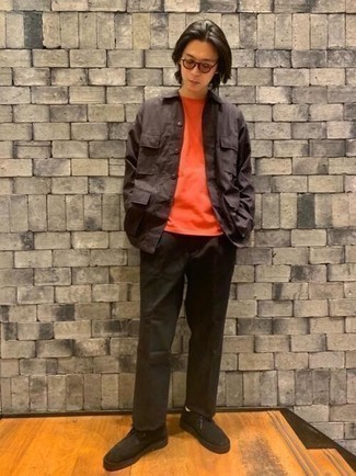 Какие ботинки дезерты носить с коричневыми брюками чинос