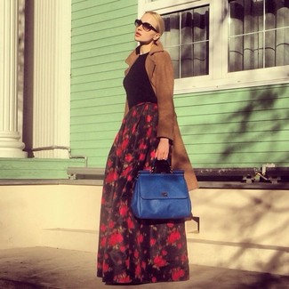 С чем носить коричневое пальто женщине