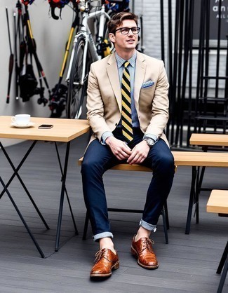 Какие пиджаки носить с коричневыми туфлями дерби