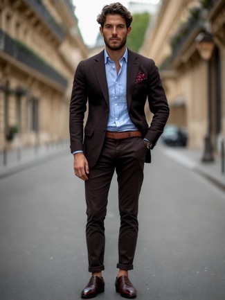 С чем носить коричневые туфли дерби