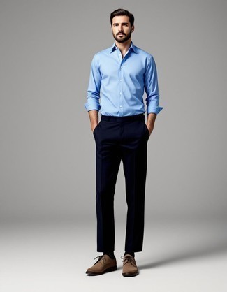 С чем носить коричневые туфли дерби