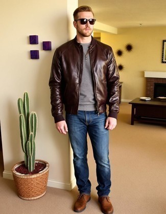 Какие бомберы носить с коричневыми ботинками дезертами