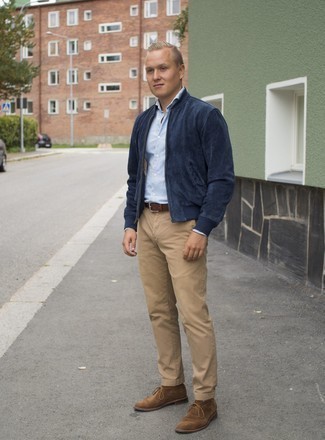 Какие бомберы носить с коричневыми ботинками дезертами