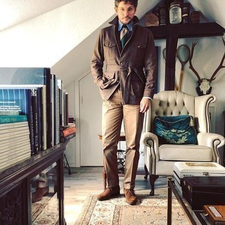 Какие полевые куртки носить с коричневыми ботинками дезертами