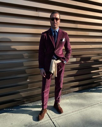 Какие костюмы носить с коричневыми ботинками дезертами