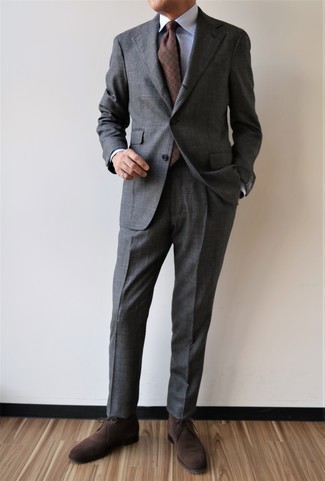 Какие костюмы носить с коричневыми ботинками дезертами