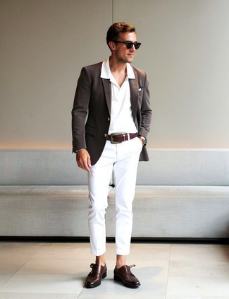 С чем носить коричневые монки с двумя ремешками