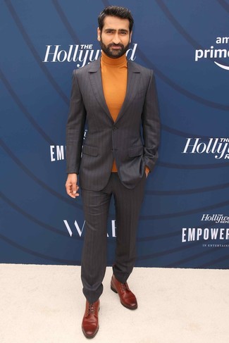 Какие костюмы носить с коричневыми классическими ботинками