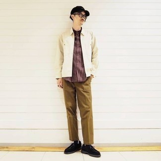 Какие ботинки дезерты носить с коричневыми классическими брюками