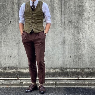 Какие монки носить с коричневыми классическими брюками