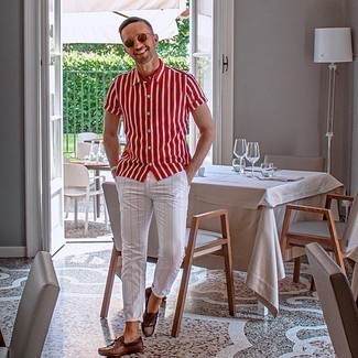 С чем носить коричневые мокасины мужчине