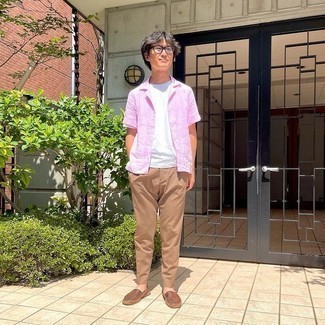 Какие брюки чинос носить с коричневыми эспадрильями