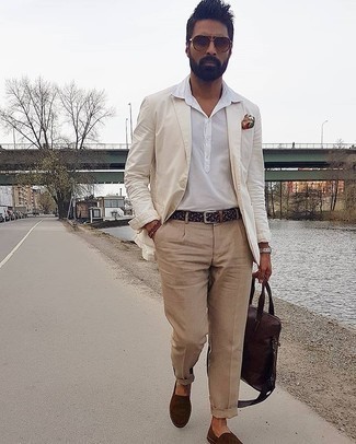 Какие классические брюки носить с коричневыми эспадрильями мужчине