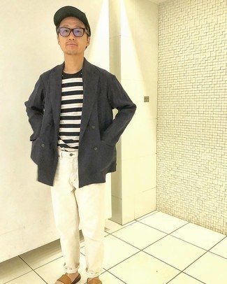 Какие пиджаки носить с коричневыми сланцами мужчине