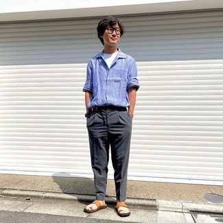 С чем носить коричневые сланцы мужчине