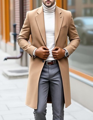 С чем носить коричневые перчатки мужчине