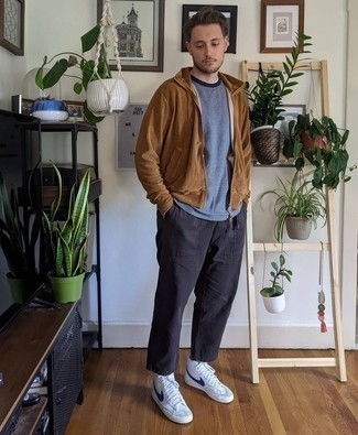 С чем носить коричневый худи мужчине